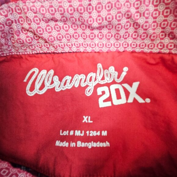 Wrangler 20X Shirt Men's XL Multicolor Plaid Pearl Snap Cowboy Western Rodeo - Picture 10 of 12